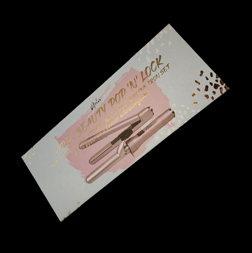 Aria Beauty Pop 'N' Lock Interchangeable Straightening Iron and Curling Iron